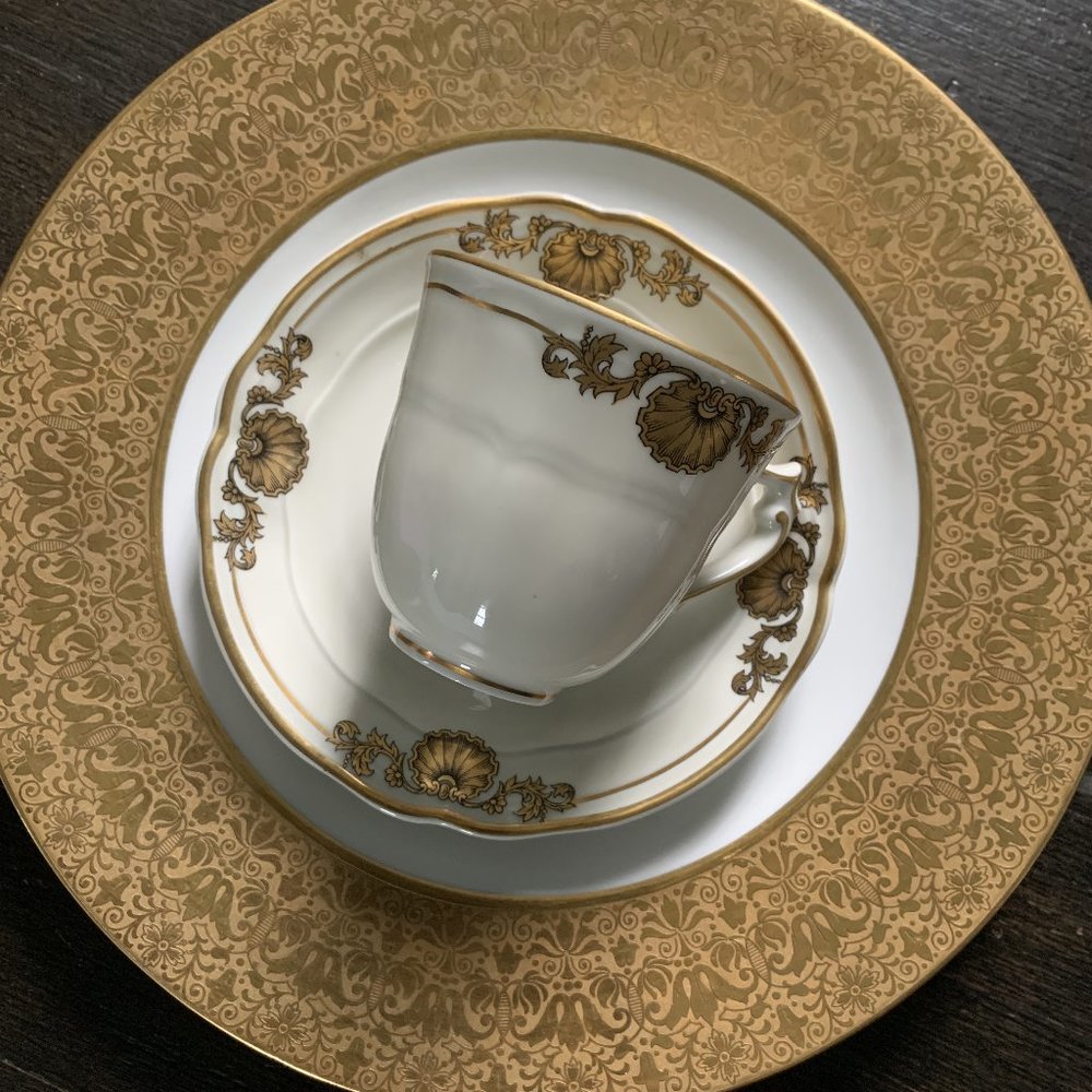 Antique Bernardaud Limoges 2 tea sets 18K gold - Picture 4 of 9